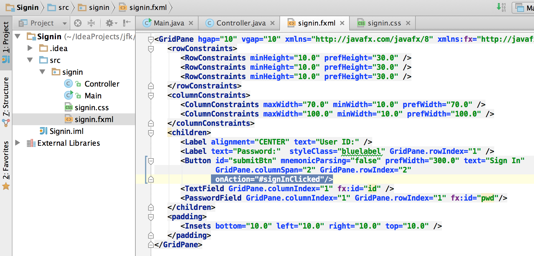 How to write method in java class